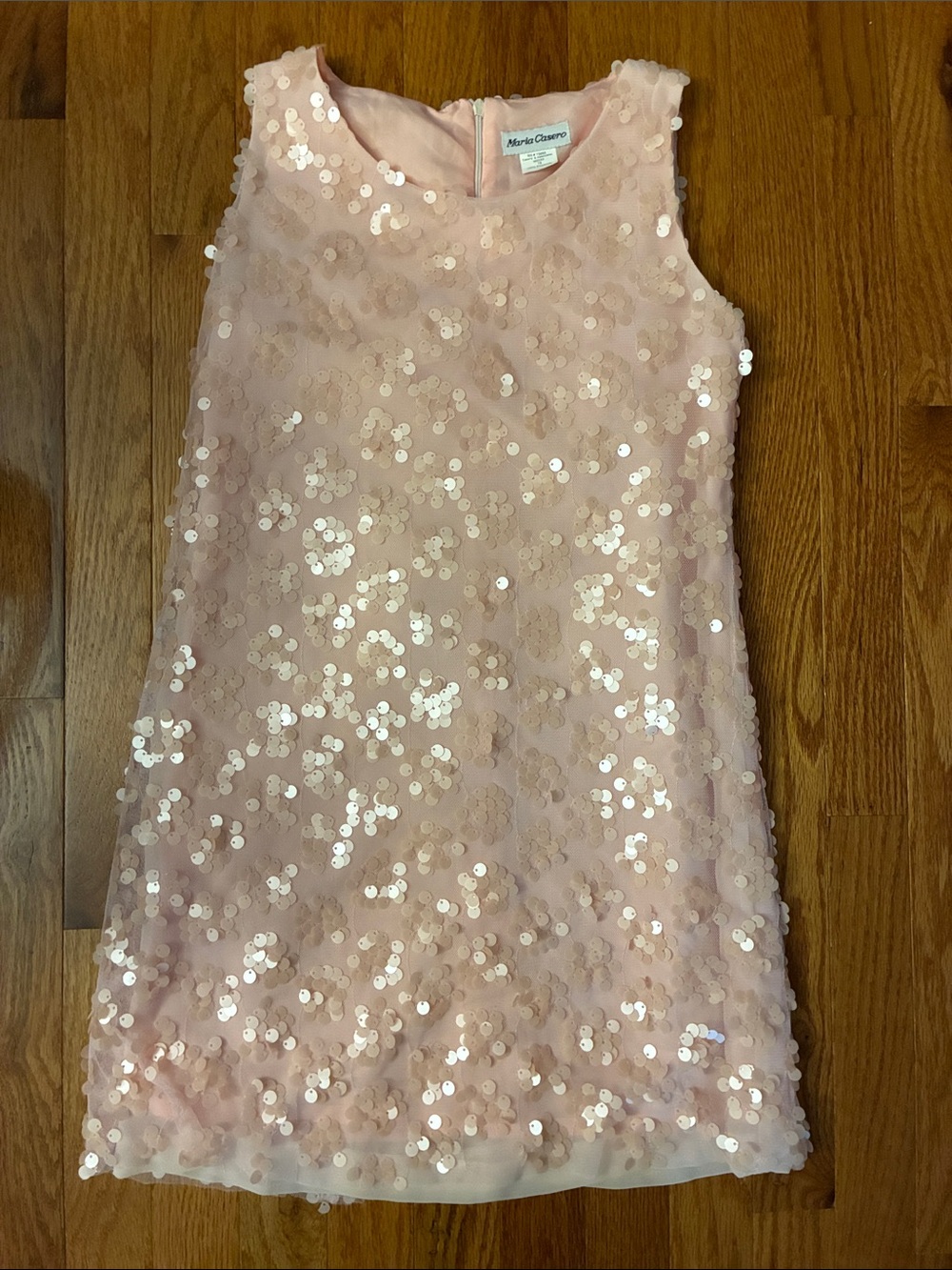 Marisa Christina Girls' Sequin Shift Dress in Light Pink